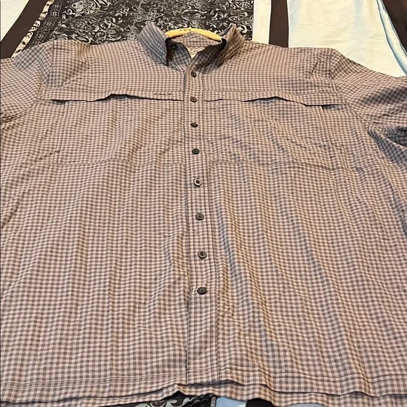 Game Guard Outdoors Men's Classic Checkered Button Down Shirt - Brown - Picture 4 of 11